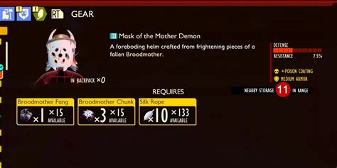 mask of the mother demon|best armor for broodmother grounded.